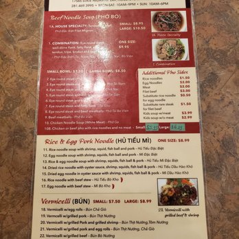 Pho An 2 - Menu - Vietnamese Near Me - Houston, Texas