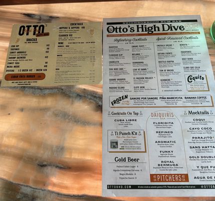 Menu photo 6 Otto’s High Dive Orlando, FL