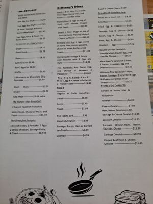 Menu photo 2 BRITTANY'S DINER Fort Plain, NY Menu photo 2 BRITTANY'S DINER Fort Plain, NY