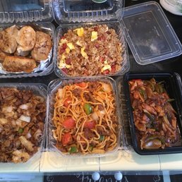 a variety of asian food a variety of asian food