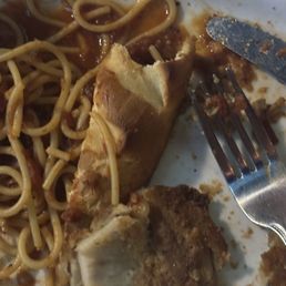 Chicken parm. Look how dry the chicken is. Tough as leather Chicken parm. Look how dry the chicken is. Tough as leather