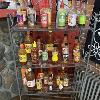 Lisa's Legit Burritos - Hot sauce rack - Mexican Near Me - Gardiner, Maine Lisa's Legit Burritos - Hot sauce rack - Mexican Near Me - Gardiner, Maine
