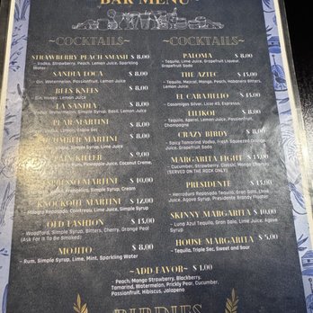 Birdies Wings and Bar - Bar menú (ao 7/4/2025) - Chicken Wings Near Me - Corpus Christi, Texas