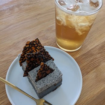 Steep - Black sesame everything $12 (nice and not too sweet but very heavy, definitely something to share) and oolong tea $5 (light and refreshing) - Tea Rooms Near Me - Los Angeles, California Steep - Black sesame everything $12 (nice and not too sweet but very heavy, definitely something to share) and oolong tea $5 (light and refreshing) - Tea Rooms Near Me - Los Angeles, California