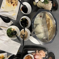 Kungfu Hotpot - Spicy broth and beef bone broth - shared pot