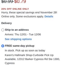 Rachael's Hallmark Shop - Curbside on the website