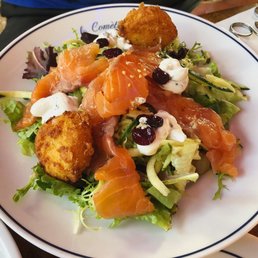 Salmon and Fried Goat Cheese Salad Salmon and Fried Goat Cheese Salad