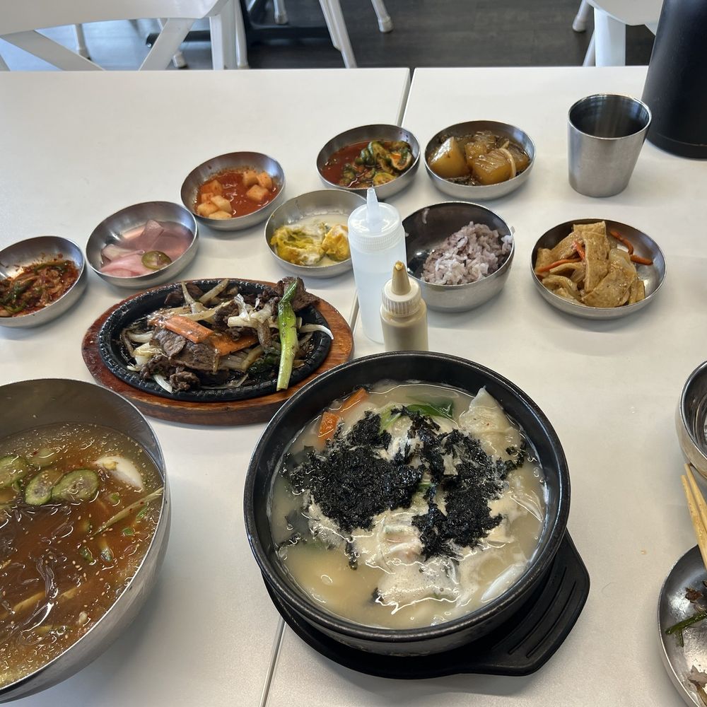 Yoo's Place - Our dumpling soup, cold noodles, Beef Bulgogi plate. - Korean Near Me - Irvine, California Yoo's Place - Our dumpling soup, cold noodles, Beef Bulgogi plate. - Korean Near Me - Irvine, California