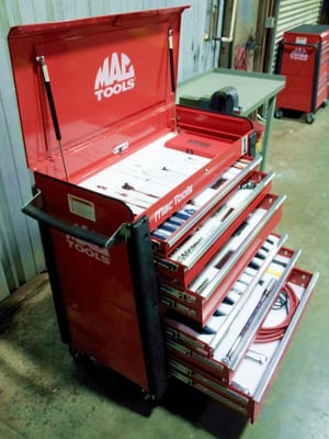 Photo of Pit Row - Santa Clara, CA, US. Professional Tool Box (One For Each Lift)