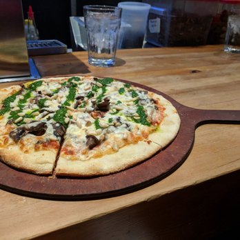 Bear Street Tavern - The Wheeler Hut: mushrooms, pesto and pine nuts - Pizza Near Me - Banff, Alberta