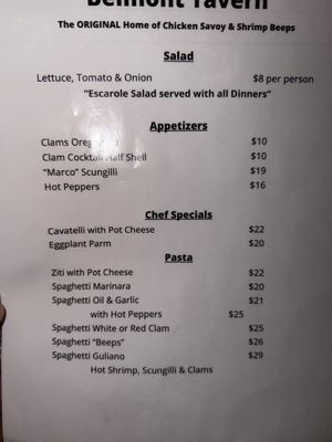 Menu photo 1 Belmont Tavern Belleville, NJ Menu photo 1 Belmont Tavern Belleville, NJ
