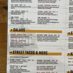 Crawford Brew Works - Menu