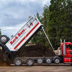 Bark Boys - Dump truck supplying sandy loam topsoil