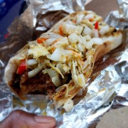 My first time eating from here and this was so delicious.  I am definitely  going g to be eating here more often.   Double Brooklyn Bite
