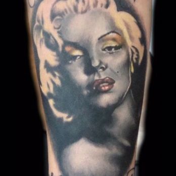 Tattoos by Hannah - We survived an earthquake during this tattoo and managed to not give Marilyn a mustache while the earth shook.. true story! :) - Tattoo Near Me - Berkeley, California Tattoos by Hannah - We survived an earthquake during this tattoo and managed to not give Marilyn a mustache while the earth shook.. true story! :) - Tattoo Near Me - Berkeley, California