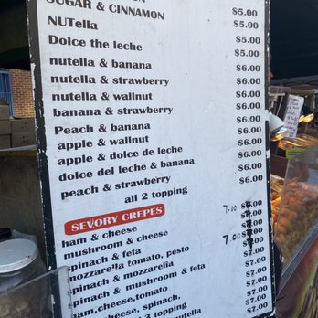 Atlantic Antic - Menu for crepes - Festivals Near Me - Brooklyn, New York
