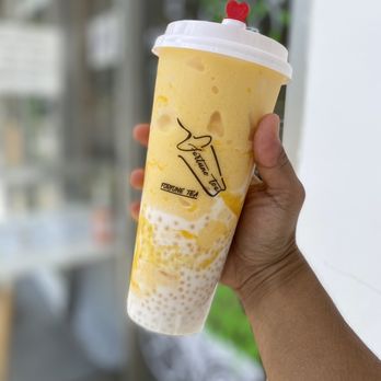 Fortune Tea - Mango Sago with Grapefruit Smoothie - Bubble Tea Near Me - Honolulu, Hawaii Fortune Tea - Mango Sago with Grapefruit Smoothie - Bubble Tea Near Me - Honolulu, Hawaii