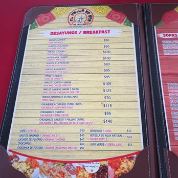 El Pollo De Oro de los Cabos - Breakfast menu - Chicken Shop Near Me - La Paz, BCS