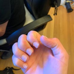 Lv Nails Spa - After having removed some the nail bed was approached ....