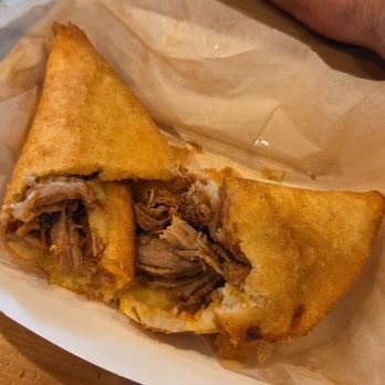 Venezuelan Chamo Cuisine - The shredded beef empanada. Great filling but I found the pastry to be heavy. - Venezuelan Near Me - Pasadena, California Venezuelan Chamo Cuisine - The shredded beef empanada. Great filling but I found the pastry to be heavy. - Venezuelan Near Me - Pasadena, California