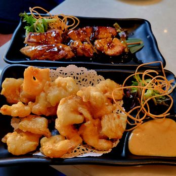 Hirosaki - Delicious apps. Rock shrimp and Chiken Skewers - Sushi Bars Near Me - Stony Brook, New York Hirosaki - Delicious apps. Rock shrimp and Chiken Skewers - Sushi Bars Near Me - Stony Brook, New York