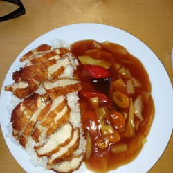 Asia Imbiss Havy - Hühnerfleisch süß-sauer. 5€