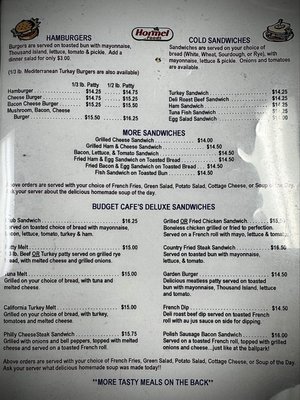 Menu photo 2 Budget Cafe San Luis Obispo, CA Menu photo 2 Budget Cafe San Luis Obispo, CA