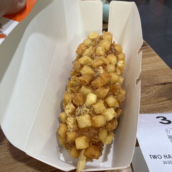 Two Hands Corn Dog - Potato Dog - Fast Food Near Me - Grand Prairie, Texas Two Hands Corn Dog - Potato Dog - Fast Food Near Me - Grand Prairie, Texas