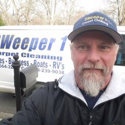 Sweeper1 Carpet Cleaning - Scott hard at work