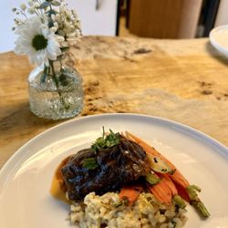 Flavor Chef Catering - Beef short ribs with citrus risotto and heirloom carrots