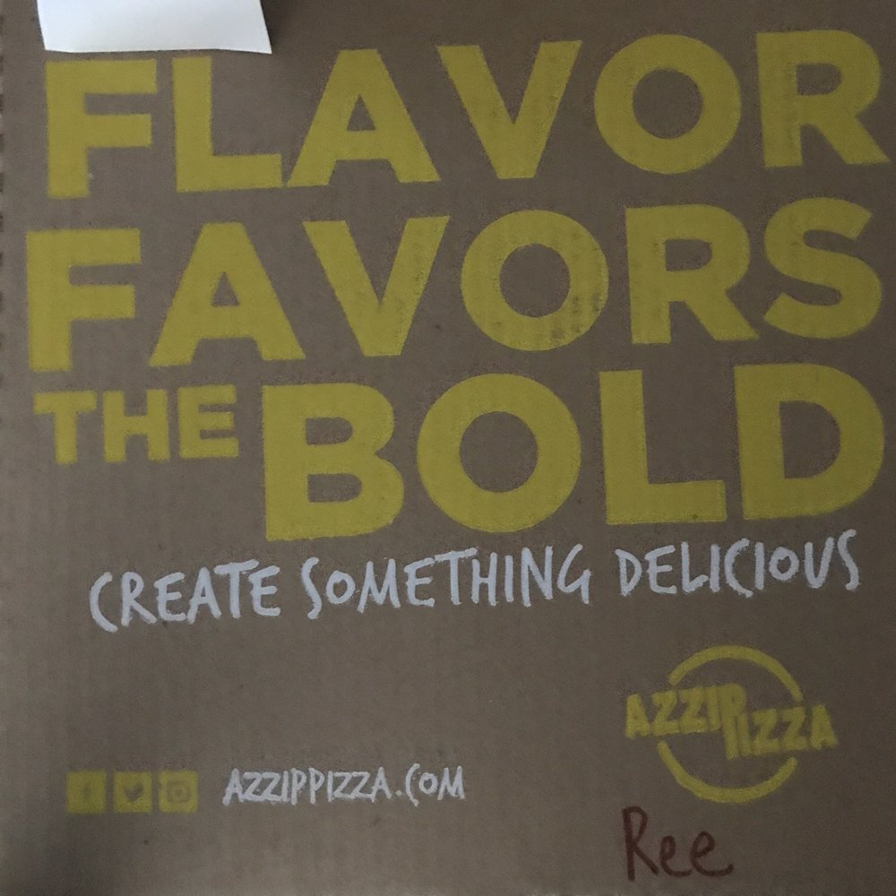 Pizza box with my name on it