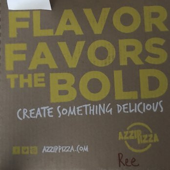 Azzip Pizza - Pizza box with my name on it - Pizza Near Me - Bloomington, Indiana