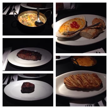 Flame Steakhouse - Cream spinach(great over steak)New York strip,filet mignon,smoked salmon appetizer,Jalapeños mashed potatoes,twice baked potato - Steakhouses Near Me - Springfield, Missouri