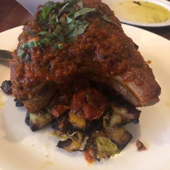 Carmelina's - Stuffed Center Cut Pork Rib Chop - Italian Near Me - Boston, Massachusetts Carmelina's - Stuffed Center Cut Pork Rib Chop - Italian Near Me - Boston, Massachusetts