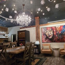 Norwood Wine Bar - Interior. Cool seating