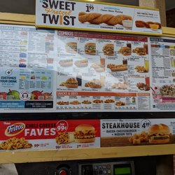 Menu at driver side window with speaker. Be warned, most stuff on here is out and the prices may or may not be accurate.