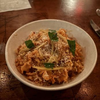 Pammy's - Mafaldine (Honeycomb Tripe, Chili Garlic Oil, Labneh) - Italian Near Me - Cambridge, Massachusetts Pammy's - Mafaldine (Honeycomb Tripe, Chili Garlic Oil, Labneh) - Italian Near Me - Cambridge, Massachusetts