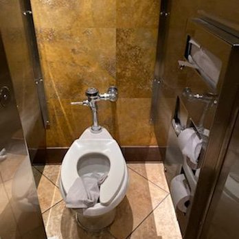 BJ's Restaurant & Brewhouse - Womens bathroom stall 1 - New American Near Me - Glendale, California