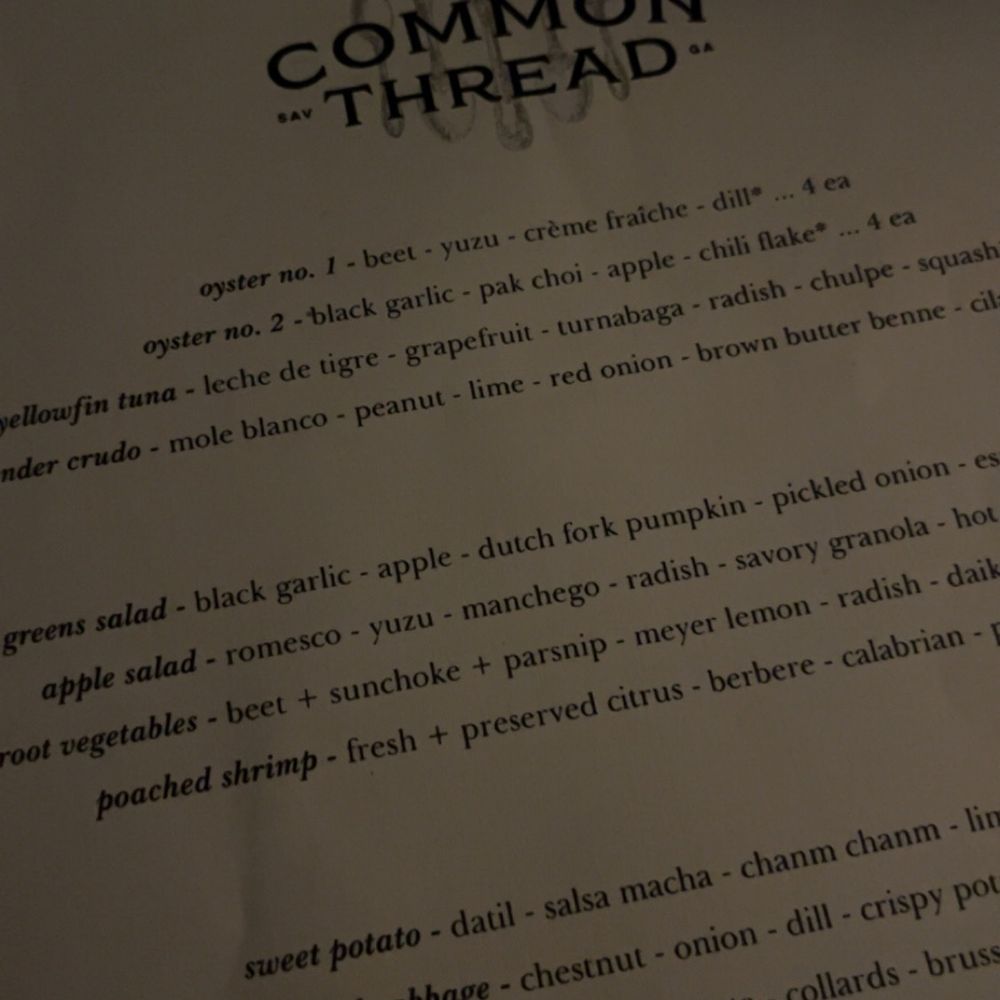 Common Thread Savannah - Menu - New American Near Me - Savannah, Georgia Common Thread Savannah - Menu - New American Near Me - Savannah, Georgia
