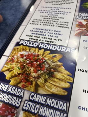 Menu photo 1 Rincon Hondureno Los Angeles, CA
