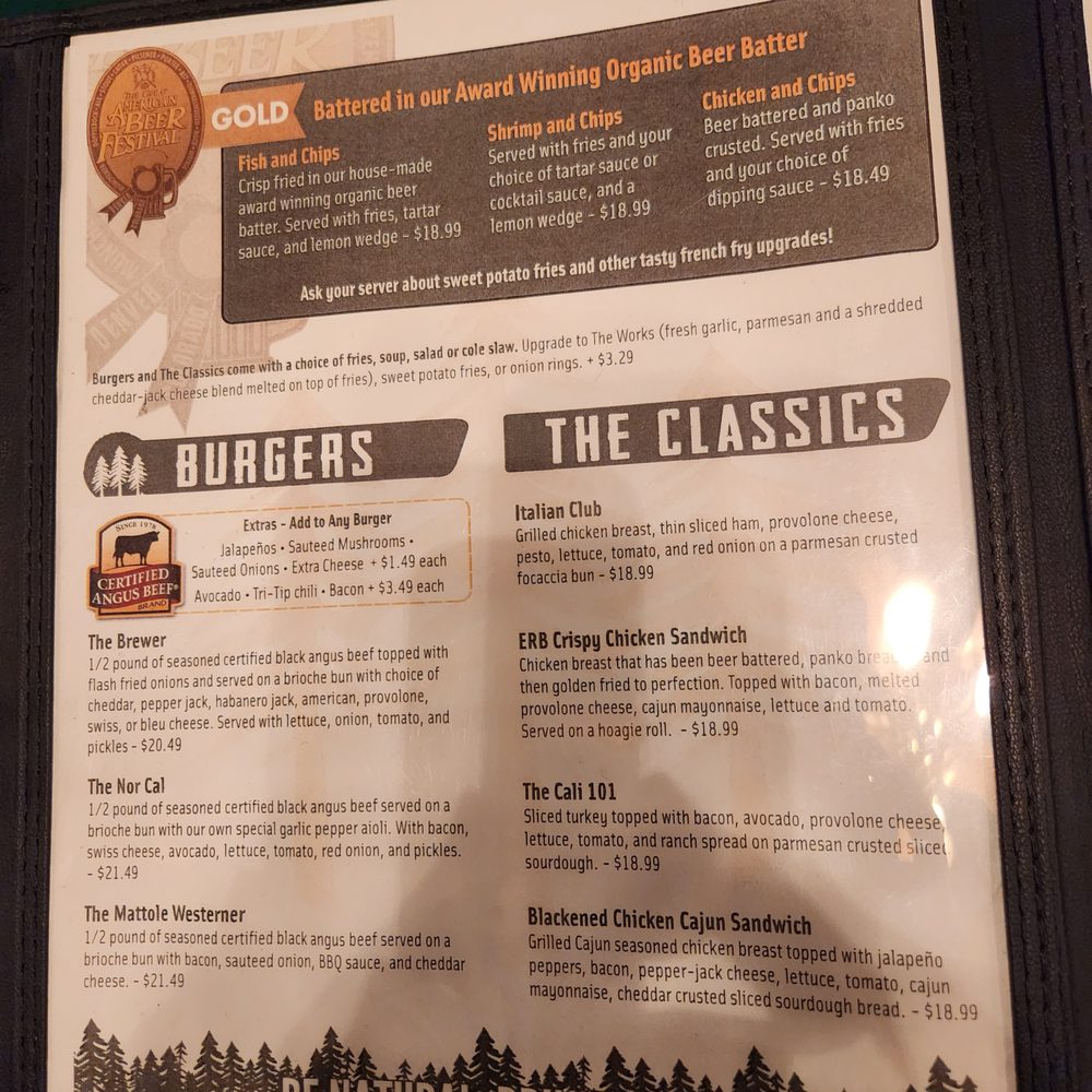 Eel River Brewing - Menu - Pubs Near Me - Fortuna, California