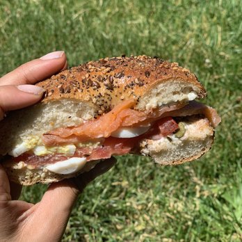 Green T Coffee Shop - Alaskan Smoked Salmon Bagel - Coffee & Tea Near Me - Roslindale, Massachusetts