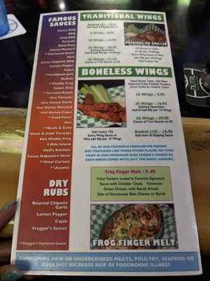 Menu photo 1 Froggers Grill & Bar Mount Dora, FL Menu photo 1 Froggers Grill & Bar Mount Dora, FL