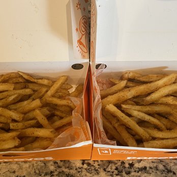 Popeyes Louisiana Kitchen - two boxes of french fries - Fast Food Near Me - Sterling, Virginia Popeyes Louisiana Kitchen - two boxes of french fries - Fast Food Near Me - Sterling, Virginia