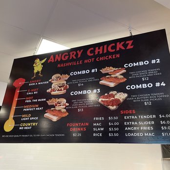 Angry Chickz - Menu - March 2021 - Southern Near Me - Citrus Heights, California