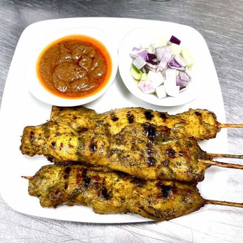 Thai Mukda - CHICKEN SATAY (4) (Gluten Free)
Grilled Chicken skewers marinated with spices served with peanut sauce and cucumber salad.
(636-5301089) - Thai Near Me - Chesterfield, Missouri Thai Mukda - CHICKEN SATAY (4) (Gluten Free)
Grilled Chicken skewers marinated with spices served with peanut sauce and cucumber salad.
(636-5301089) - Thai Near Me - Chesterfield, Missouri