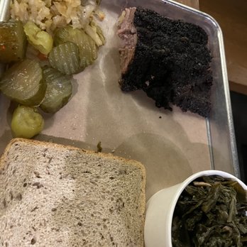 Mabel's BBQ - Fatty (mushy) brisket and hot greens - Barbeque Near Me - Cleveland, Ohio Mabel's BBQ - Fatty (mushy) brisket and hot greens - Barbeque Near Me - Cleveland, Ohio