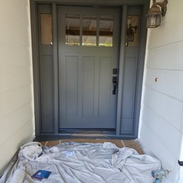 Exterior outside entrance of RMS Painting - Front door after spray!!! Exterior outside entrance of RMS Painting - Front door after spray!!!
