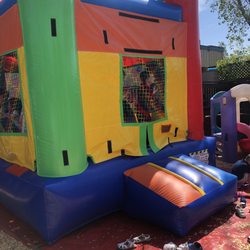 Bouncy house at their huge backyard during the school year-end party