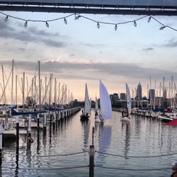Edgewater Yacht Club - Wednesday night races/view from restaurant patio.